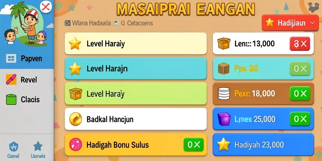 Sistem reward yang memuaskan setiap pemain.